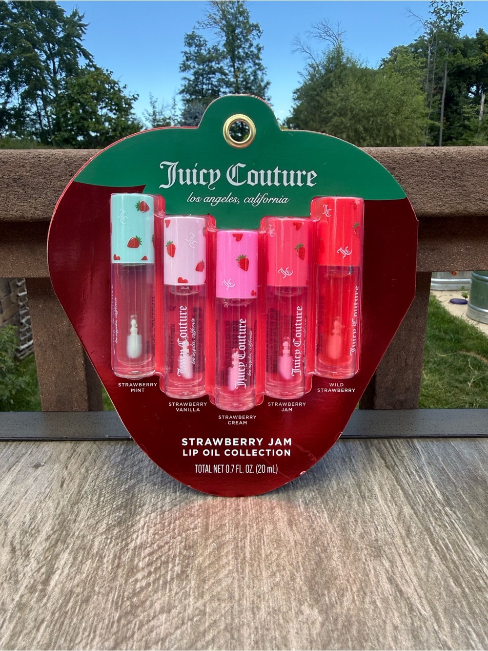 NWT Juicy Couture 5pc Strawberry Jam Lip Oil Collection